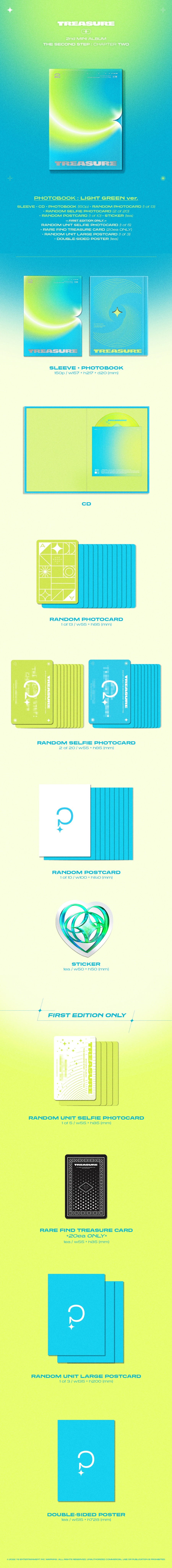 TREASURE(트레저) - 2nd MINI ALBUM [THE SECOND STEP : CHAPTER TWO] (PHOTOBOOK ver. - LIGHT GREEN ver.)